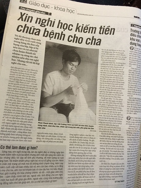 Bài viết về em Phan Thanh Bình trên báo Tuổi Trẻ